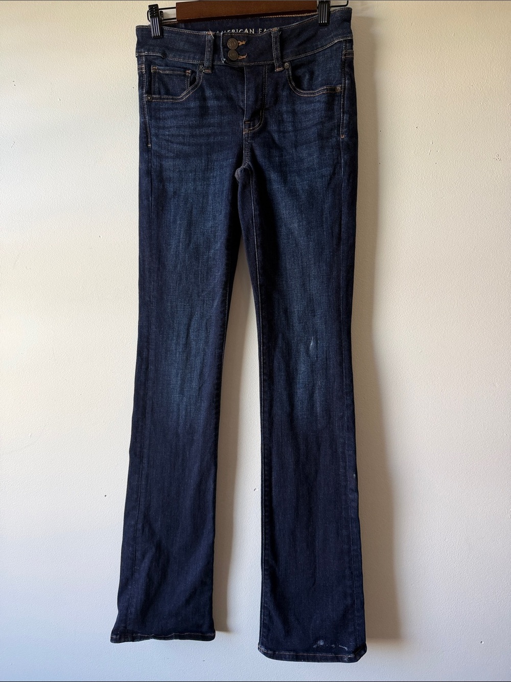 American Eagle Outfitters Dark Blue Flare Jeans SZ 2